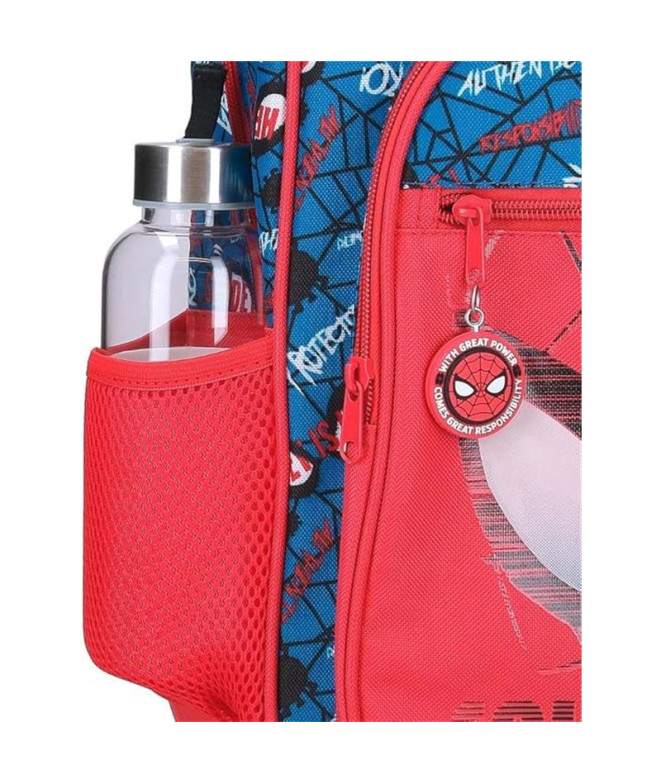 Mochila Marvel 33Cm. Spiderman Authentic Rojo