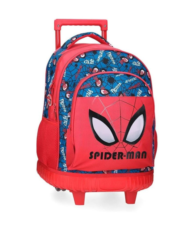 Mochila Marvel Compact 2R.Spiderman Autêntico Vermelho