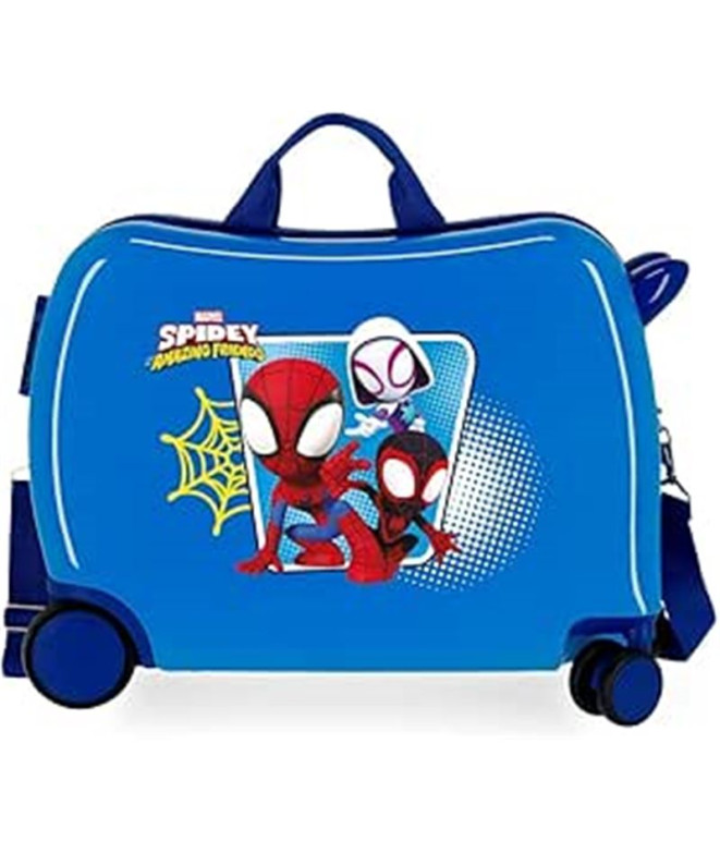Valise Enfant Roues Marvel Abs 4 (2 Multi.) 45Cm. Spidey Team Up Bleu