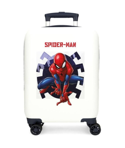 Trolley Marvel Abs 50 Cm. Rodas 4 Spiderman Attack Branco