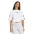 Camiseta adidas Mulher Essentials Cotton Loose 3Bands Branco/Preto