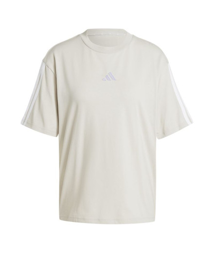 Camiseta adidas Mulher 3 Band Boyfriend creme