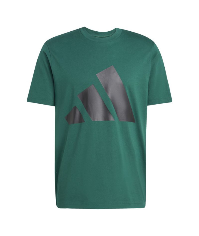 Camiseta adidas Essentials Big Logo Hombre Verde Oscuro/Negro