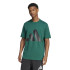 Camiseta adidas Homem Essentials Grande logótipo verde escuro/preto