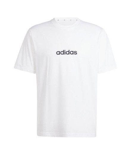 Camiseta adidas Linerar Single Homem Branco/Preto