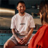 T-shirt adidas Homme Linerar Single Blanc/Noir