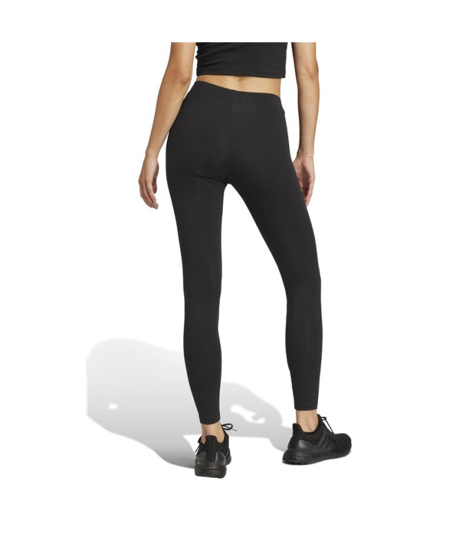 Mallas adidas Linear Cotton Mujer Negro/Blanco