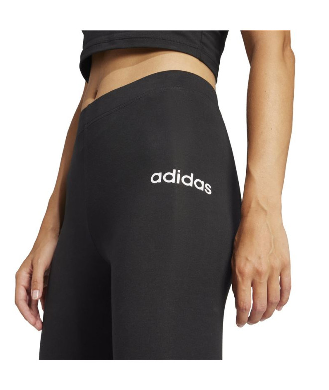 Mallas adidas Linear Cotton Mujer Negro/Blanco