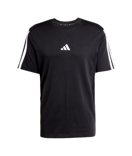 Camiseta adidas Homem 3 riscas simples preto/branco