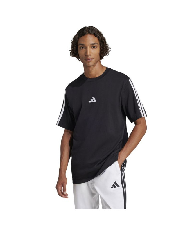 T-shirt adidas Homme 3-Stripes Simple Noir/Blanc