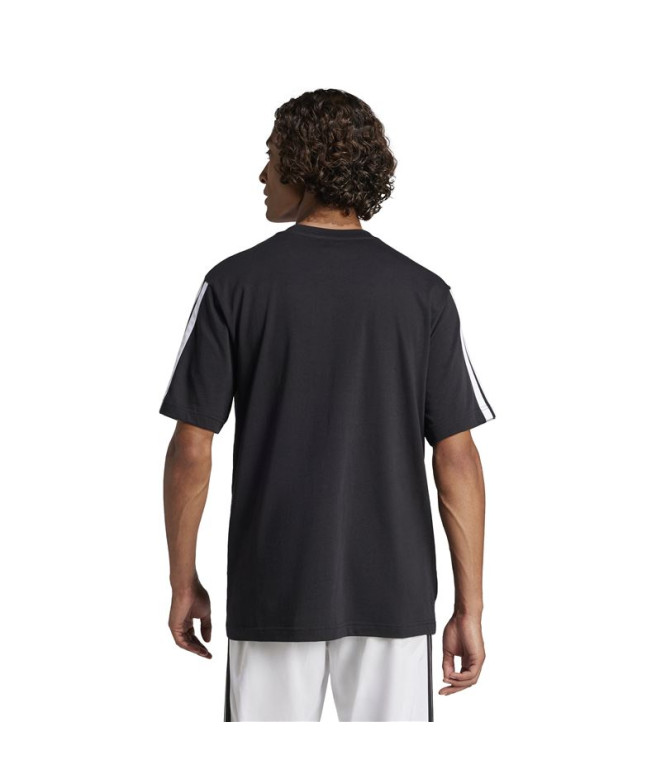 T-shirt adidas Homme 3-Stripes Simple Noir/Blanc