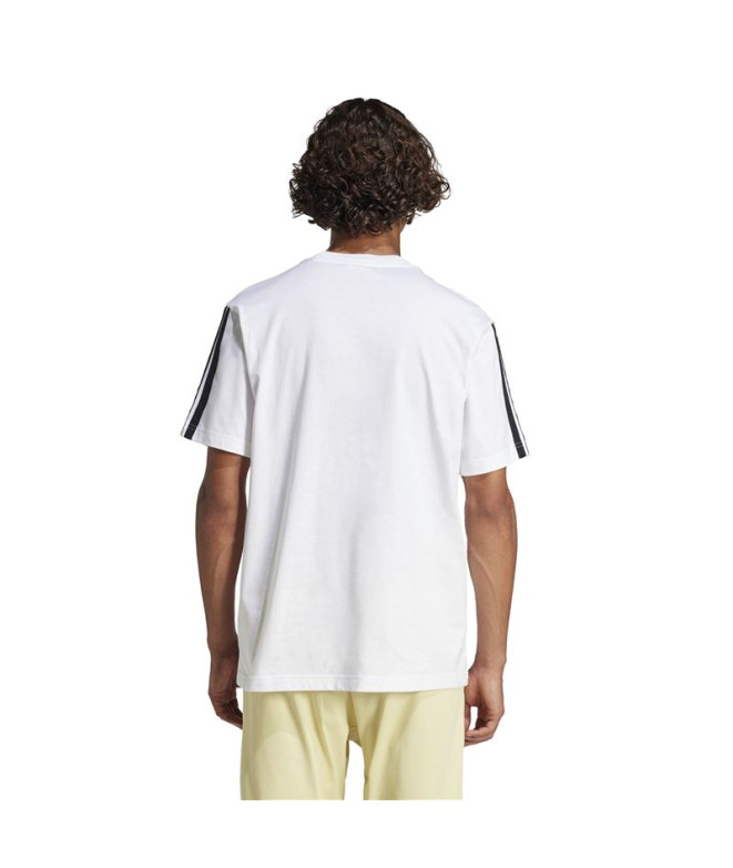 T-shirt adidas Homme 3 bandes simple blanc/noir