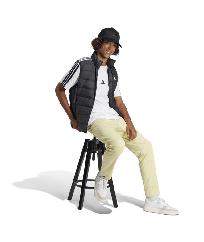 T-shirt adidas Homme 3 bandes simple blanc/noir