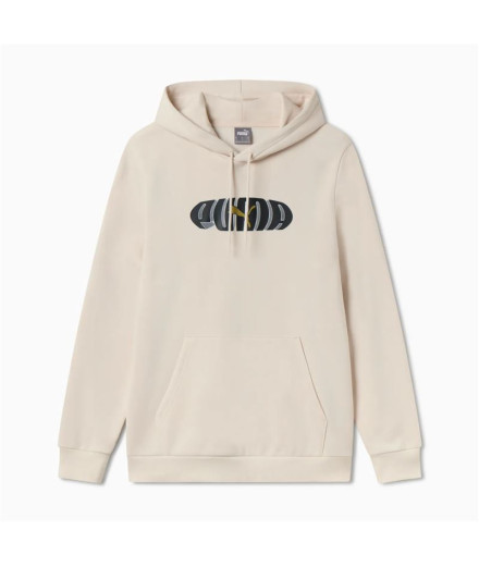Sudadera Puma Ess+ Graphic Hoodie Fl Hombre Alpine Snow