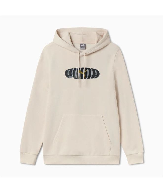 Sudadera Puma Ess+ Graphic Hoodie Fl Hombre Alpine Snow
