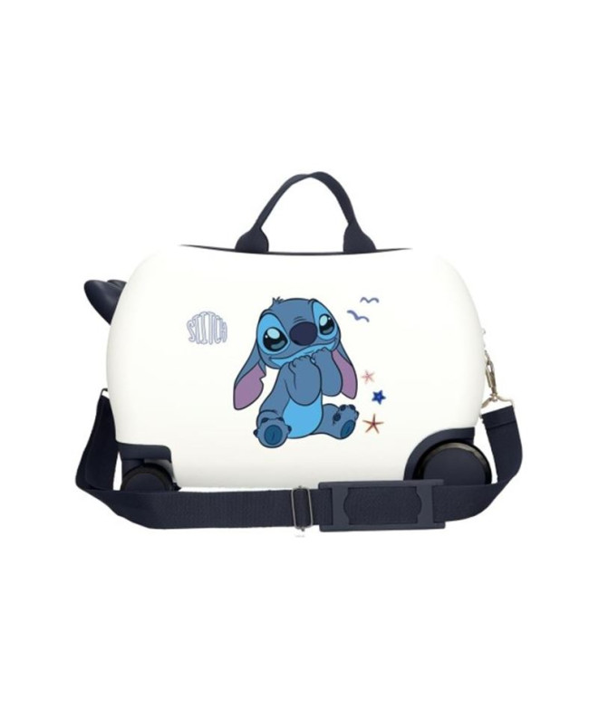Maleta Infantil Disney 4W (2 Multi ) 45Cm Stitch Exited Blanco