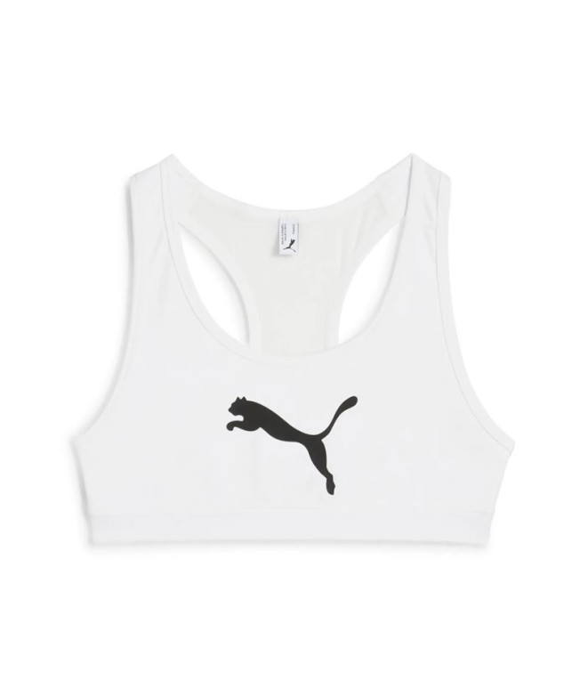 Sutiã esportivo Fitness Mulher PUMA de Puma 4Keeps Bra Branco/Gato preto grande