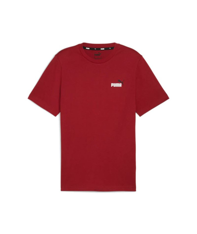 Camiseta Casual Homem Puma Ess+ 2 Col Logótipo pequeno Vermelho intenso