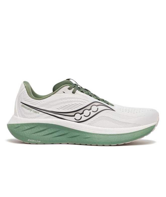 Zapatillas de Running Saucony Ride 18 - Blanco/Olivine Hombre