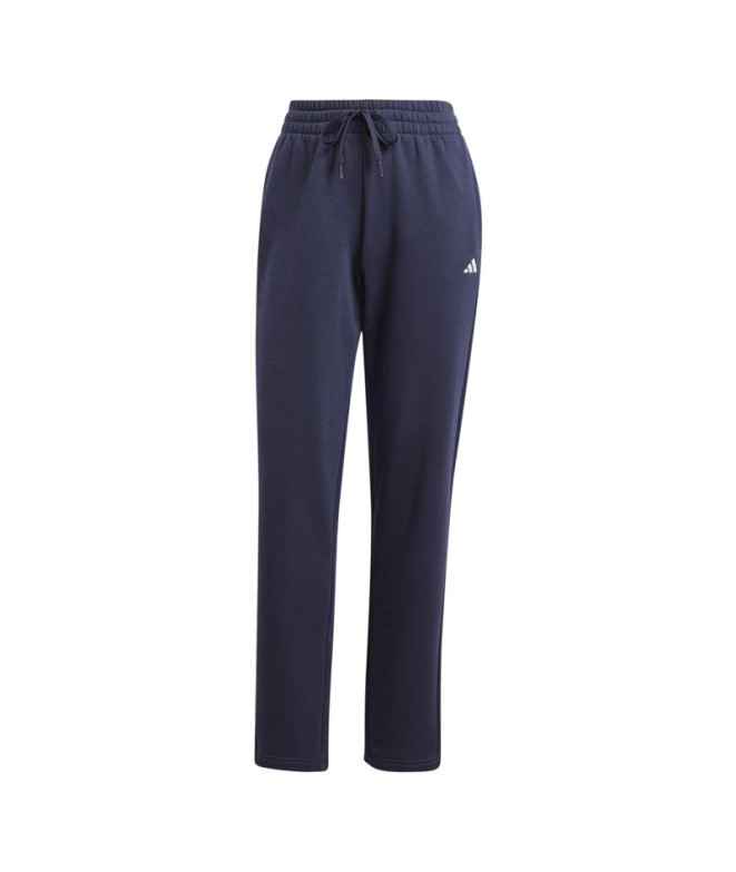 Pantalón adidas Essentials Small Logo Feel Cozy Open Hem Mujer Azul