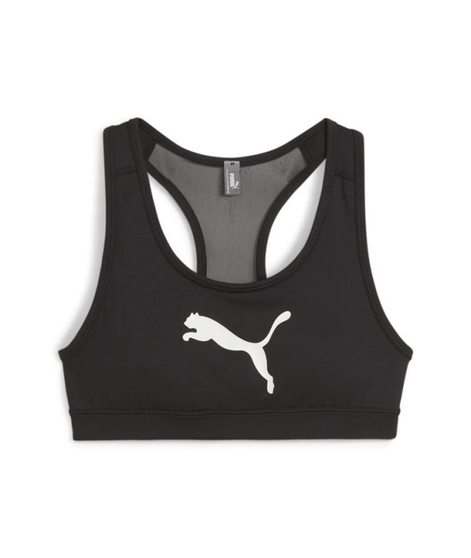 Sujetador Deportivo de Fitness Puma 4Keeps Mujer Black/Big White Cat