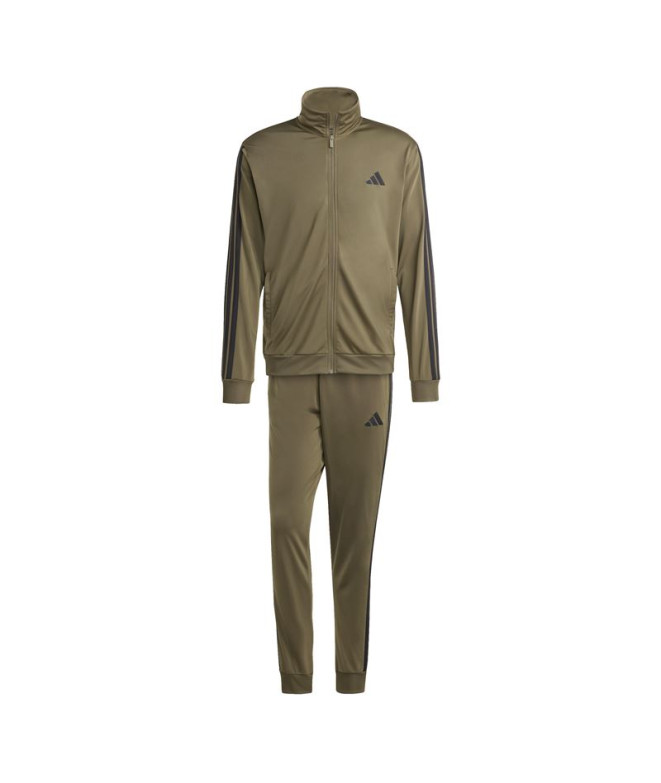 adidas Homme Tracksuit 3-Stripes Tricot Vert foncé