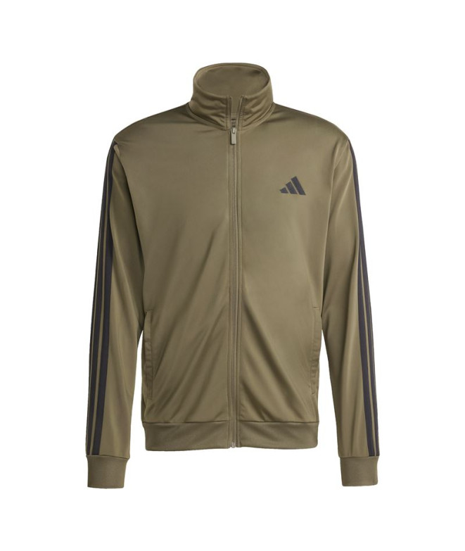 adidas Homme Tracksuit 3-Stripes Tricot Vert foncé