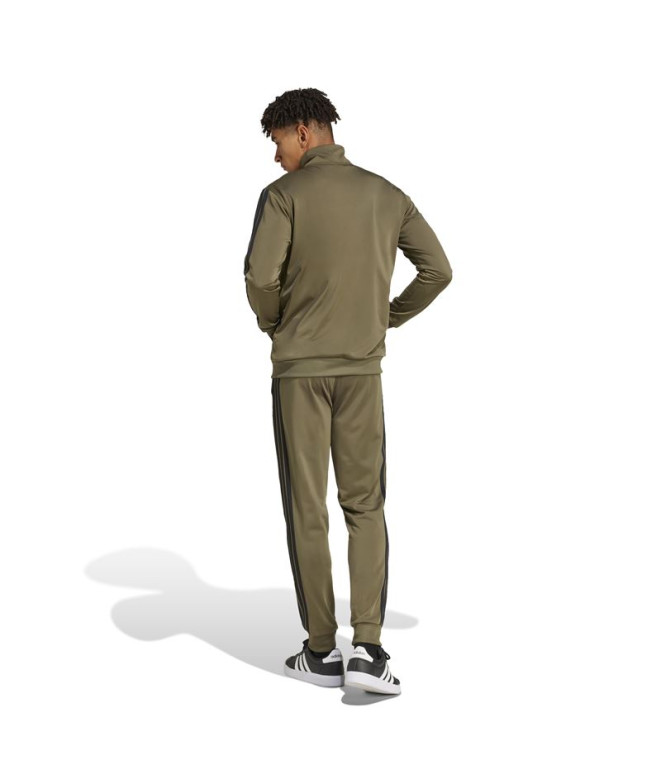 adidas Homme Tracksuit 3-Stripes Tricot Vert foncé