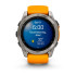 Reloj Garmin Fenix 8 - 51mm AMOLED Zafiro Tiranio plateado Correa Silicona Naranja
