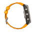 Reloj Garmin Fenix 8 - 51mm AMOLED Zafiro Tiranio plateado Correa Silicona Naranja
