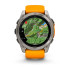 Reloj Garmin Fenix 8 - 51mm AMOLED Zafiro Tiranio plateado Correa Silicona Naranja
