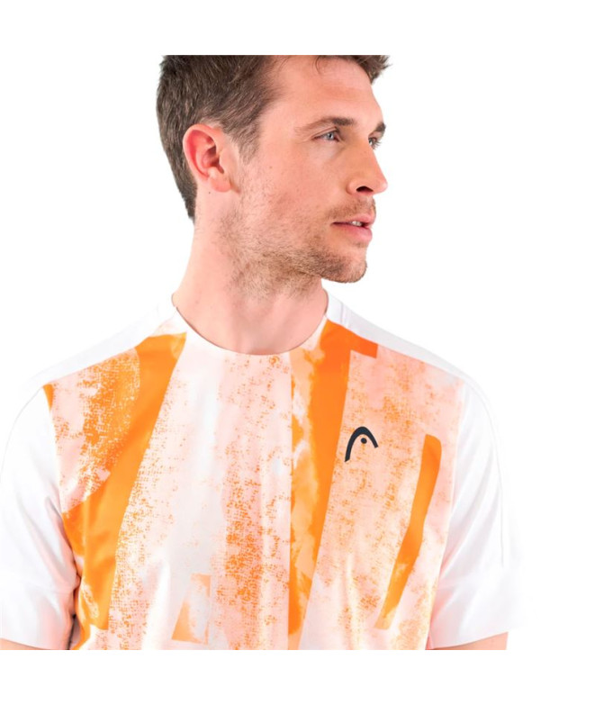 Camiseta de Pádel Head Padel Tech Homem Laranja