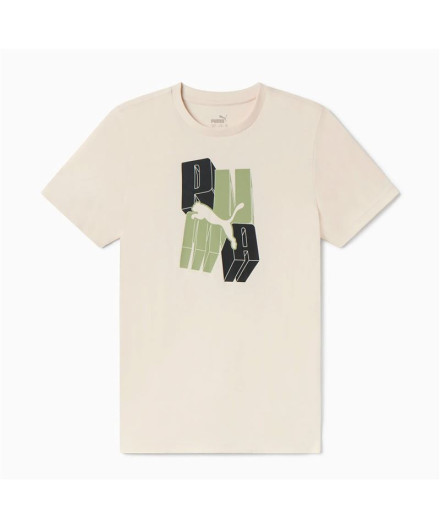 Camiseta Menino Puma Essentials+ Graphic Beige