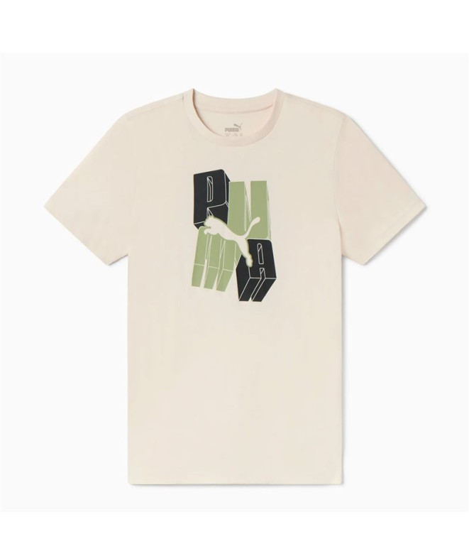 Camiseta Menino Puma Essentials+ Graphic Beige