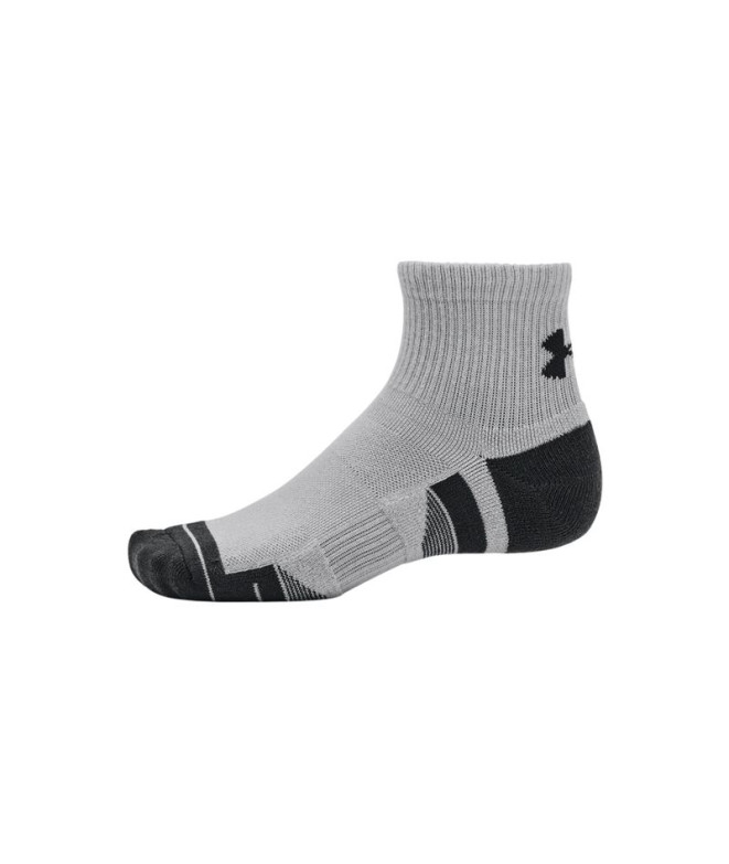 Chaussettes Fitness Under Armour par Performance Tech 3Pk Qtr Grey