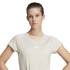 Camiseta Fitness adidas Mulher da Aeroready Minimal Azul/Branco