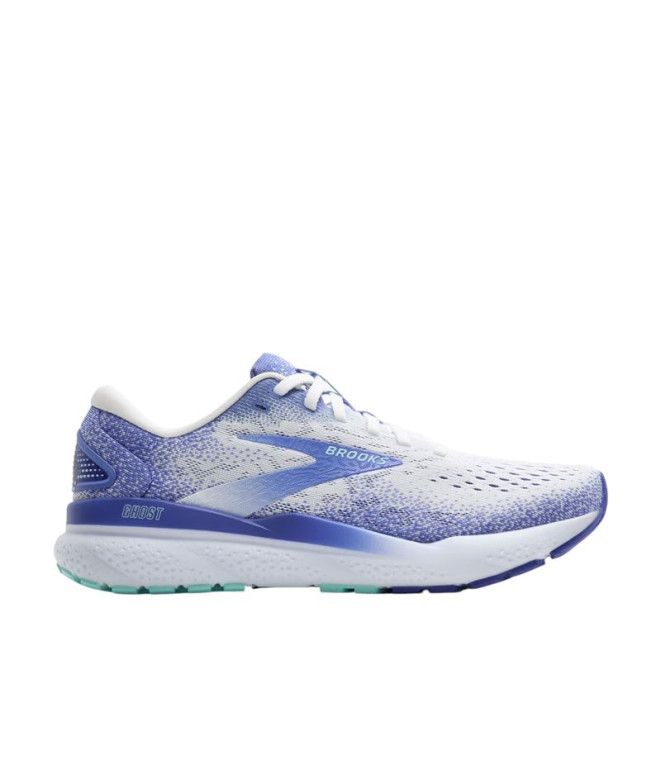 Chaussures Running Brooks Femme de Ghost 16 White/Amparo Blue/Limpet Shell