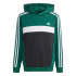 Moletom adidas Infantil Tiberio 3 Band Colorblock Hoodie Verde escuro
