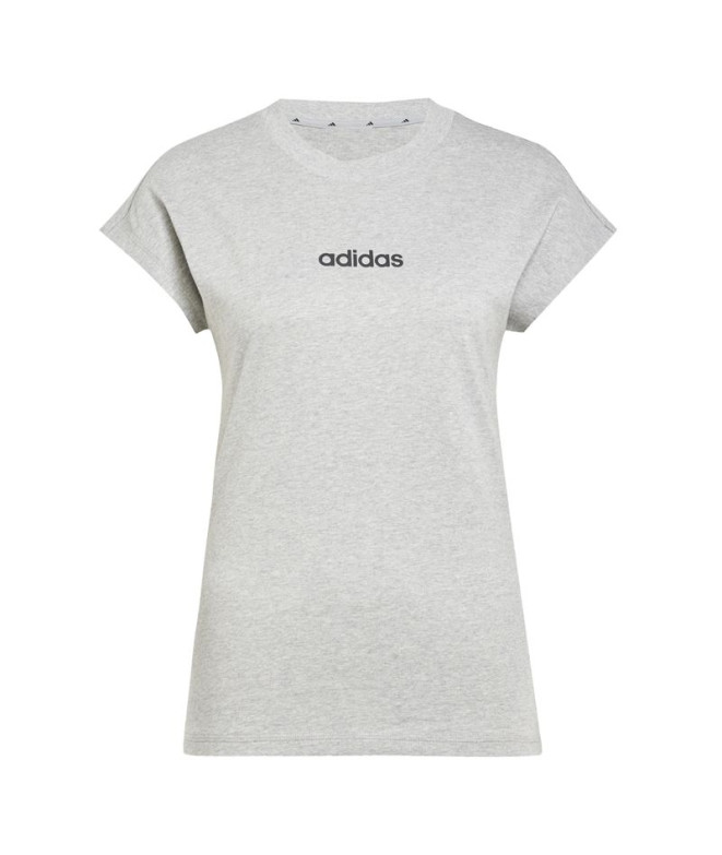 Camiseta adidas Lin Sj Mujer Gris/Negro