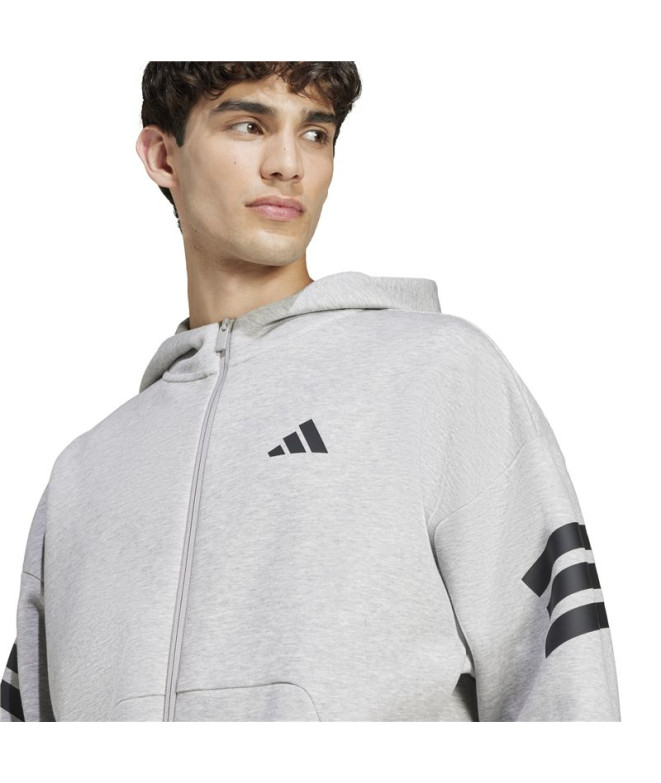 Sweat adidas Homme Future Icons 3 Band Fz Grey