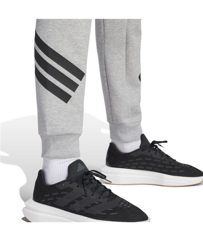 Calça adidas Homem Future Icons 3-Stripes Cinzento