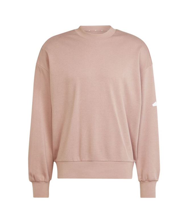 Sudadera adidas Swt French Terry Hombre Rosa/Blanco