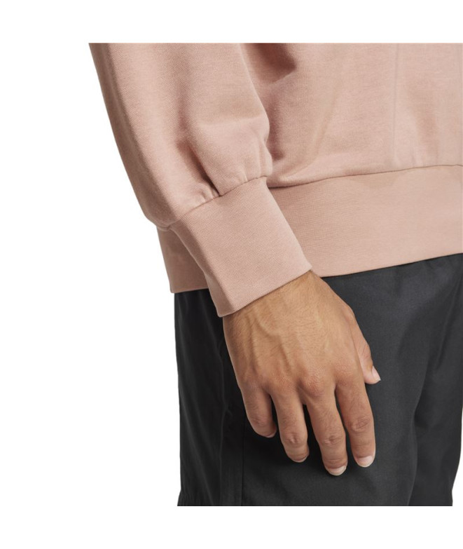 Moletom adidas French Terry Homem Swt Rosa/Branco