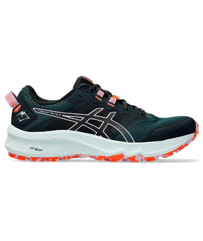 Sapatilhas Trail Mulher por ASICS Trabuco Terra 2 Verde/Luz Ube