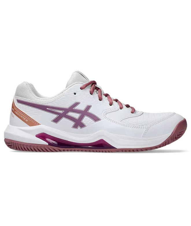 Chaussures Gel Femme padel ASICS -Dedicate 8 Padel White/Dark Ube