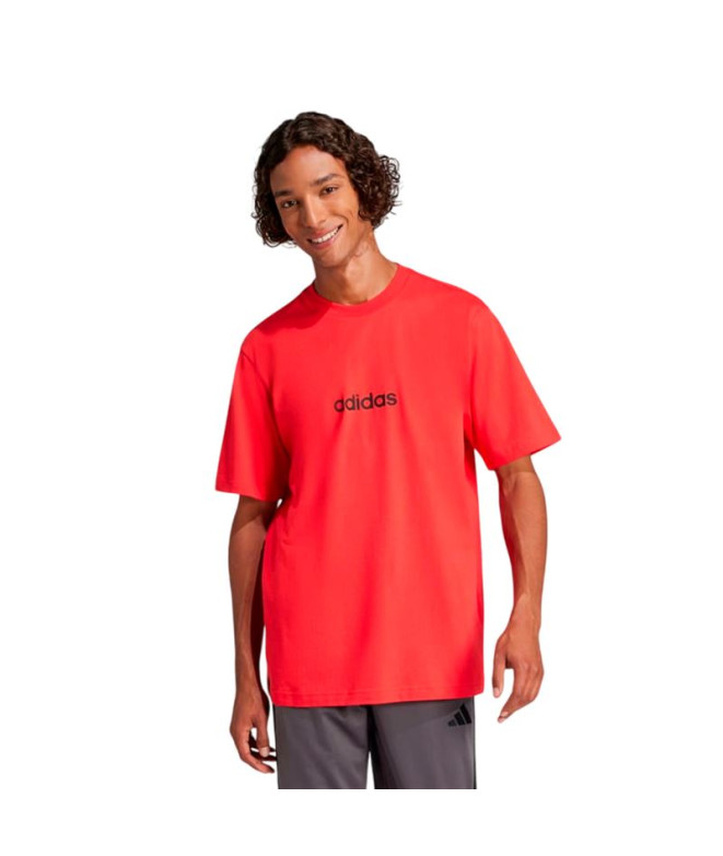 Camiseta adidas Homem Linear Vermelho/Preto