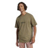 Camiseta adidas Linear Homem Verde Escuro/Preto