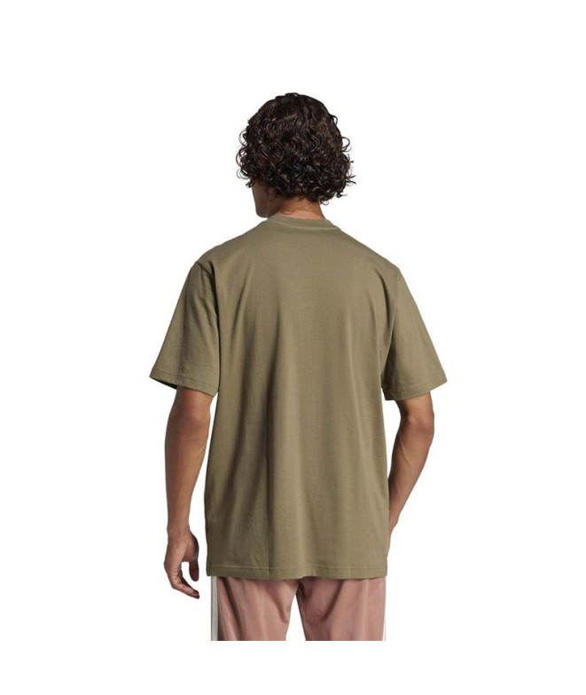 Camiseta adidas Homem Linear verde escuro/preto
