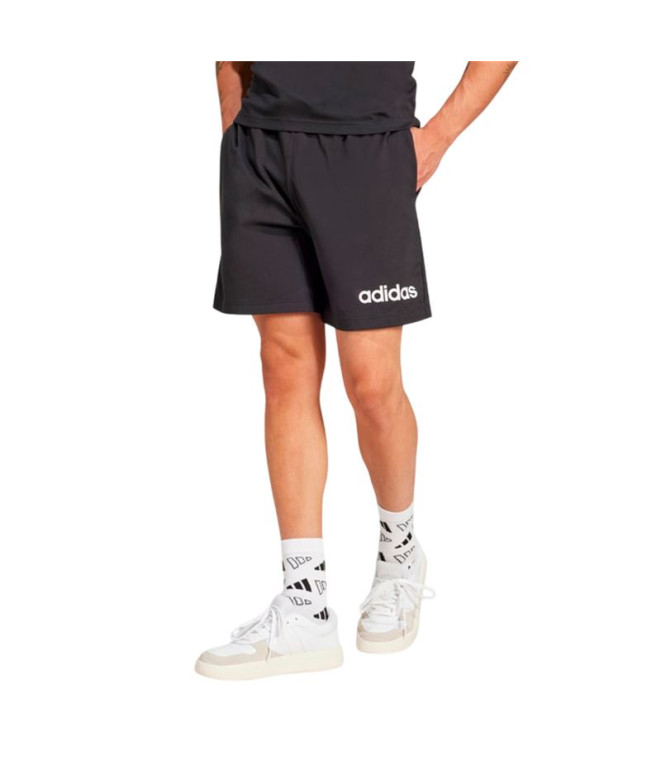Calça adidas Homem Calção Linear Preto/Branco
