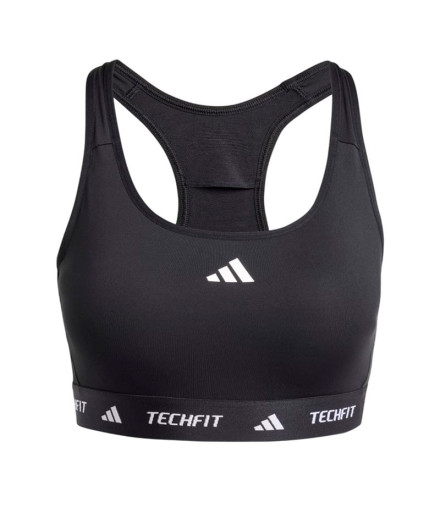 Sujetador Deportivo de Fitness adidas Techfit Mujer Negro